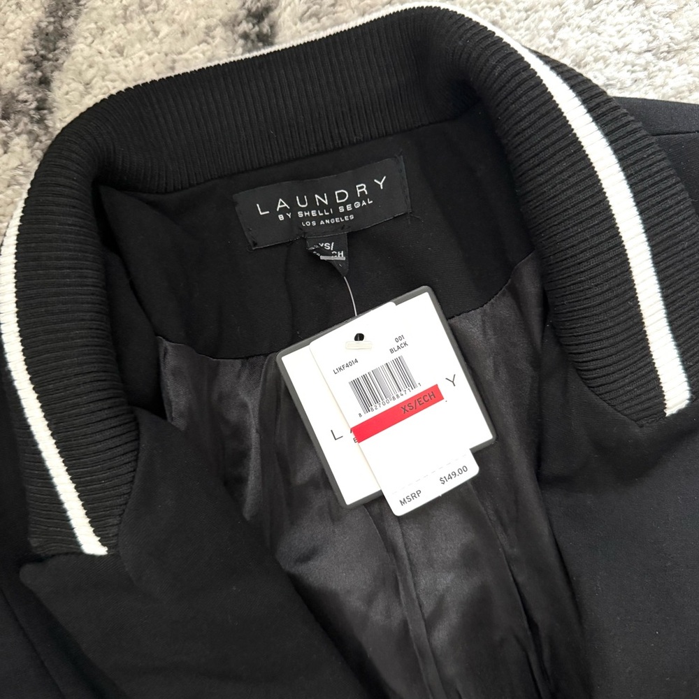 Laundry by Shelli Segal Black faux leather Jacket - Picture 4 of 12